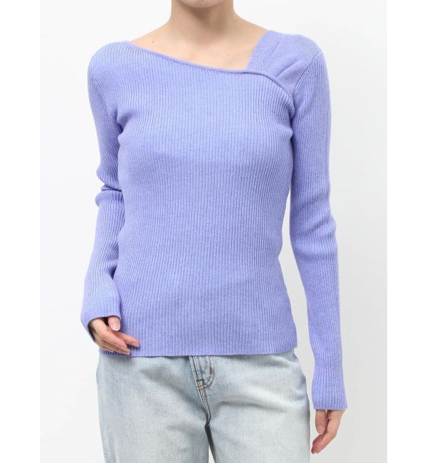 LAGUNAMOON「アシンメトリータックニットプルオーバー」|ニット・セーター|