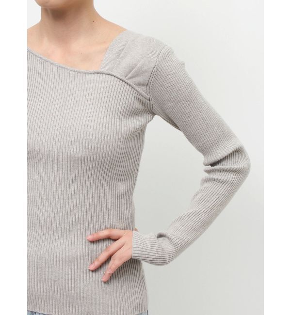 LAGUNAMOON「アシンメトリータックニットプルオーバー」|ニット・セーター|