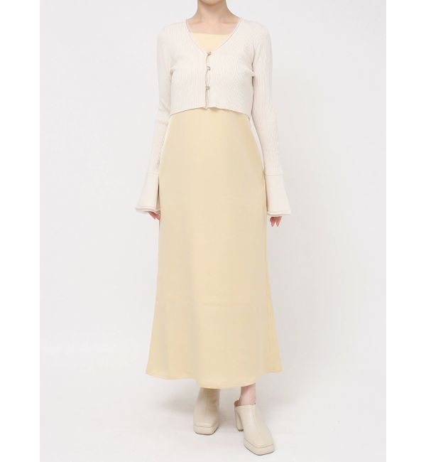 LAGUNAMOON「シアーデザインカーデセットキャミワンピース」|ワンピース|