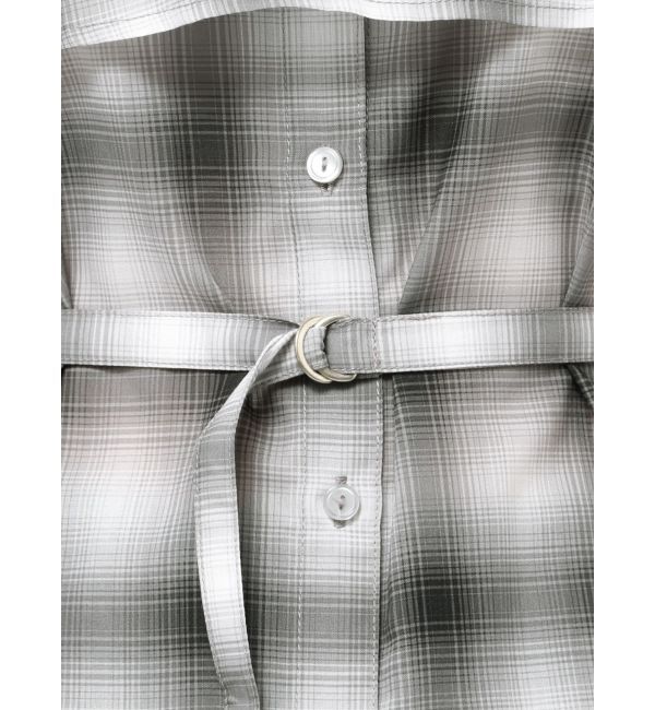 LAGUNAMOON「オンブレチェックオフショルダーブラウス」|シャツ・ブラウス|