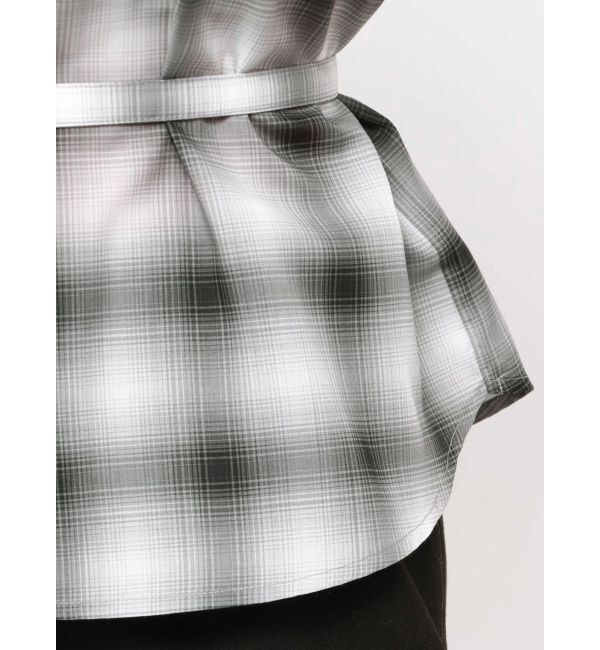 LAGUNAMOON「オンブレチェックオフショルダーブラウス」|シャツ・ブラウス|