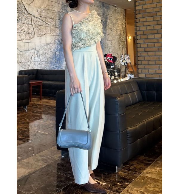 LAGUNAMOON「LADYチュールオフショルパンツドレス」|ワンピース|