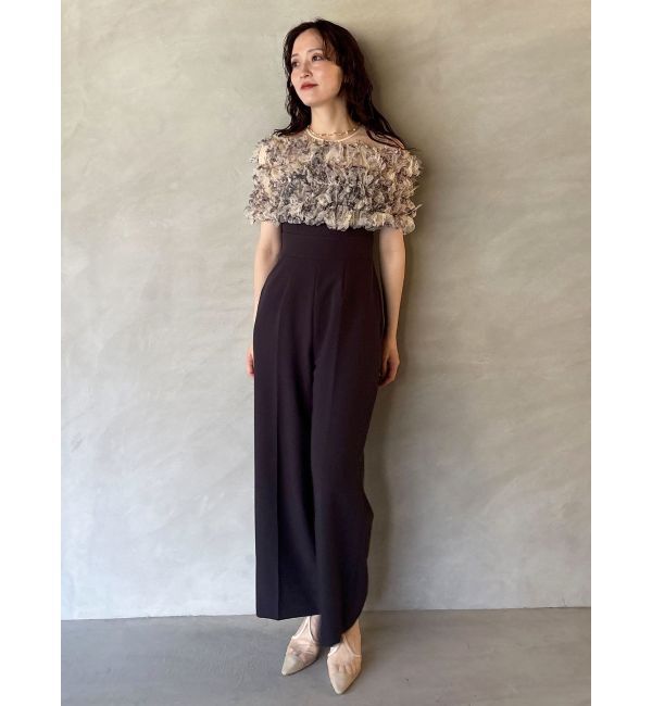 LAGUNAMOON「LADYチュールオフショルパンツドレス」|ワンピース|