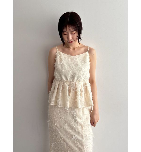 LAGUNAMOON「カットジャガードキャミソール」|キャミソール|