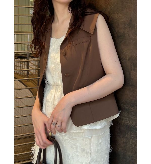 LAGUNAMOON「カットジャガードキャミソール」|キャミソール|