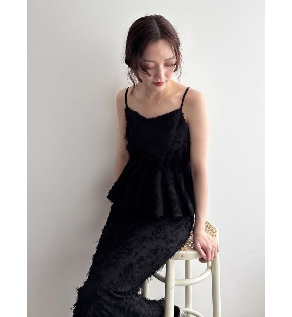 LAGUNAMOON「カットジャガードキャミソール」|キャミソール|