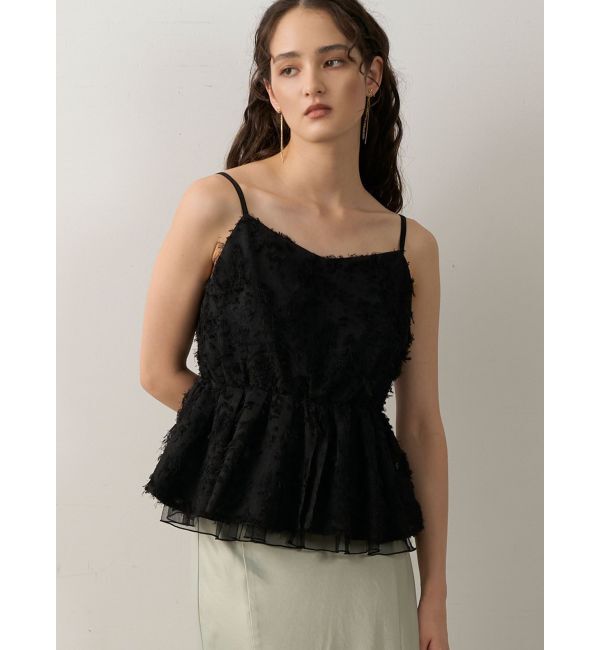 LAGUNAMOON「カットジャガードキャミソール」|キャミソール|ブラック