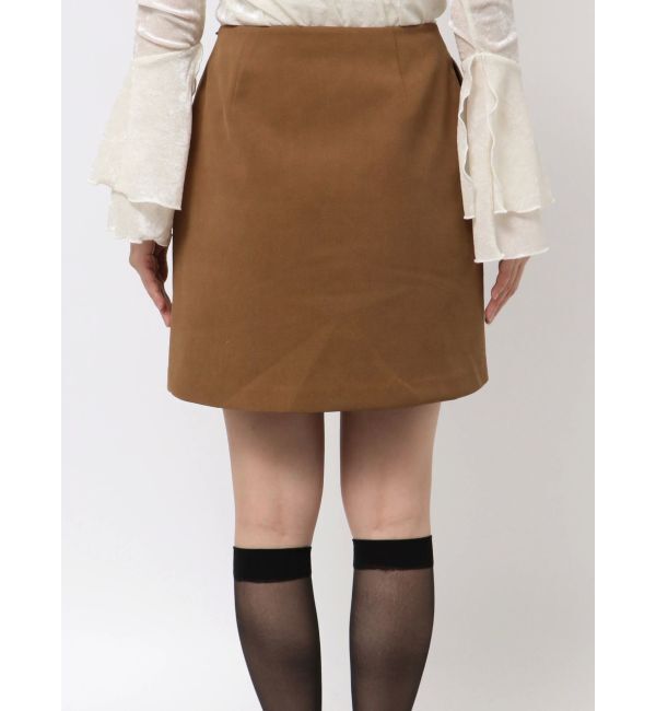 LAGUNAMOON「スエードライクアシメベルトミニスカート」|スカート|