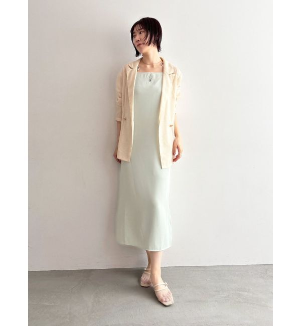 LAGUNAMOON「ドロップディティールサテンキャミワンピース」|ワンピース|