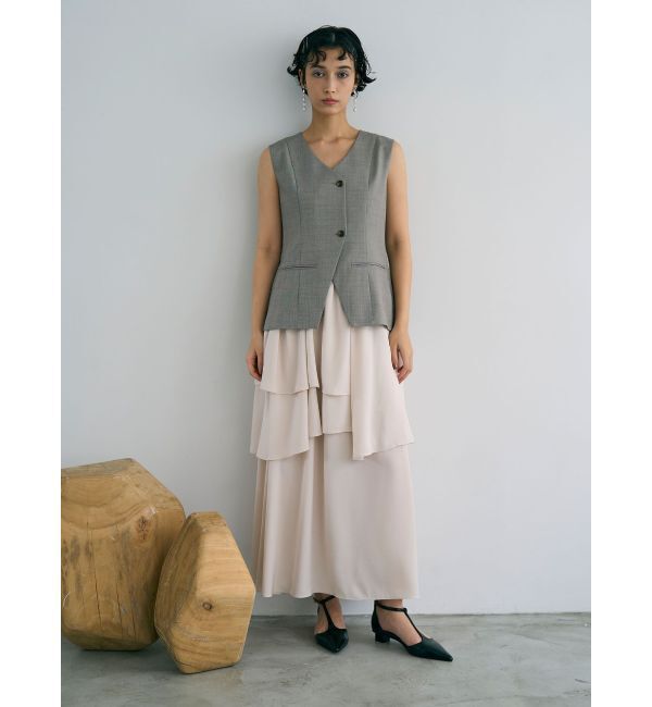 LAGUNAMOON「ティアードスカートドッキングベストワンピース」|ワンピース|