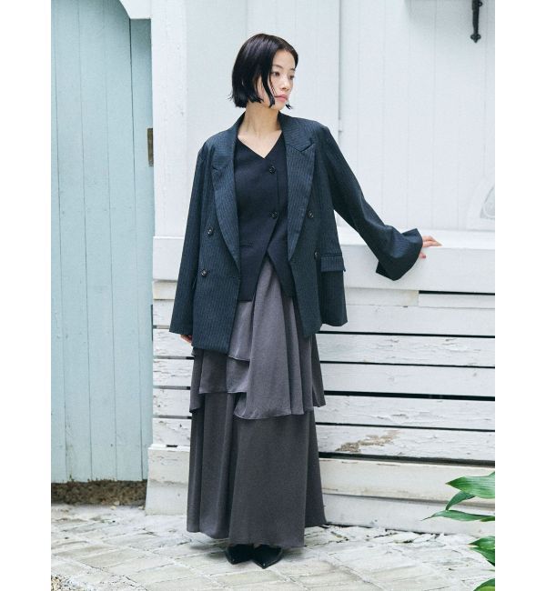 LAGUNAMOON「ティアードスカートドッキングベストワンピース」|ワンピース|