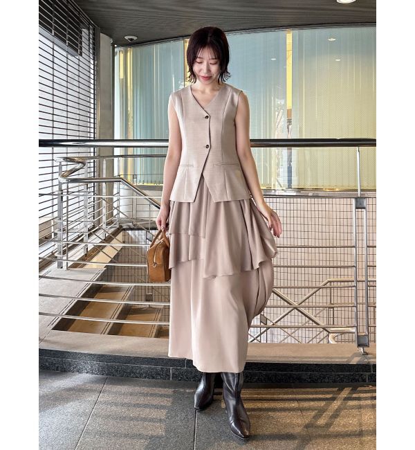 LAGUNAMOON「ティアードスカートドッキングベストワンピース」|ワンピース|