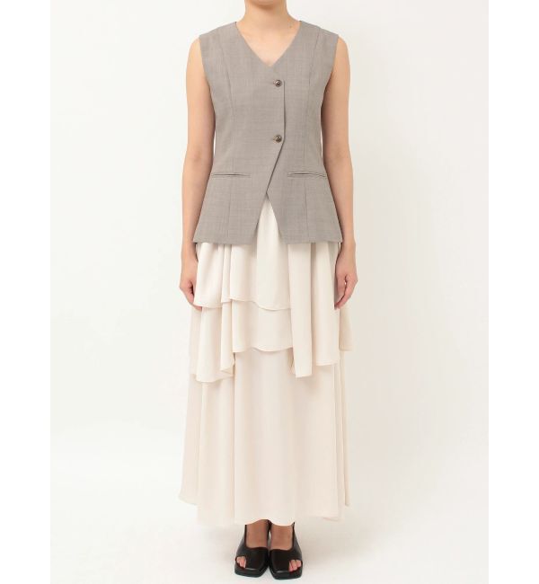 LAGUNAMOON「ティアードスカートドッキングベストワンピース」|ワンピース|