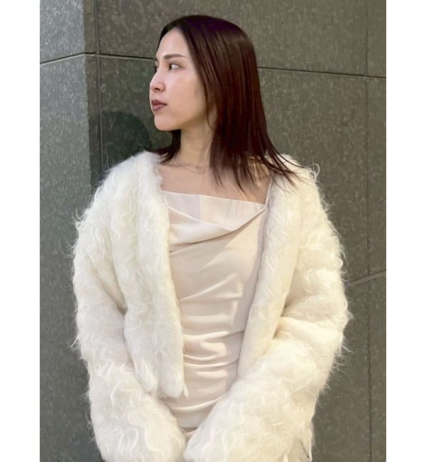 LAGUNAMOON「ファーライクニットカーデセットナローキャミワンピース」|ワンピース|