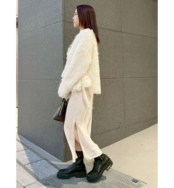 LAGUNAMOON「ファーライクニットカーデセットナローキャミワンピース」|ワンピース|