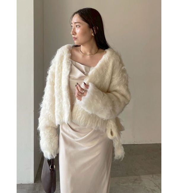 LAGUNAMOON「ファーライクニットカーデセットナローキャミワンピース」|ワンピース|