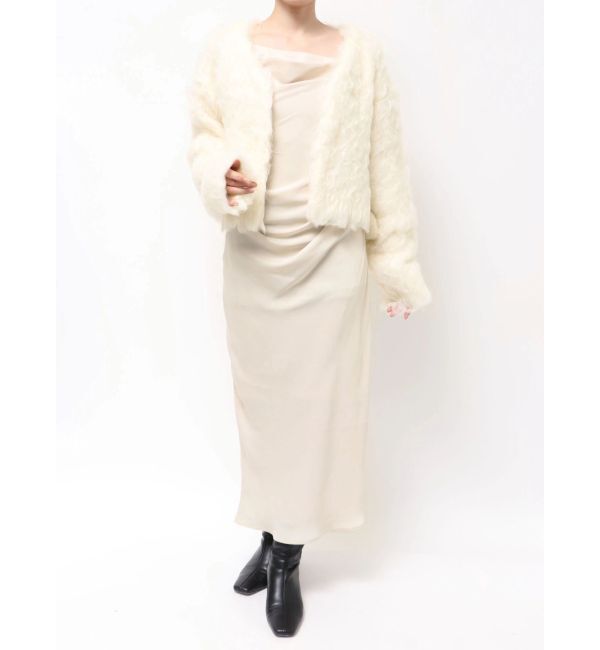 LAGUNAMOON「ファーライクニットカーデセットナローキャミワンピース」|ワンピース|