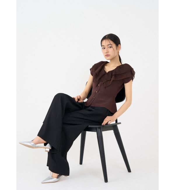 LAGUNAMOON「シンプルウエストデザインワイドパンツ」|その他|