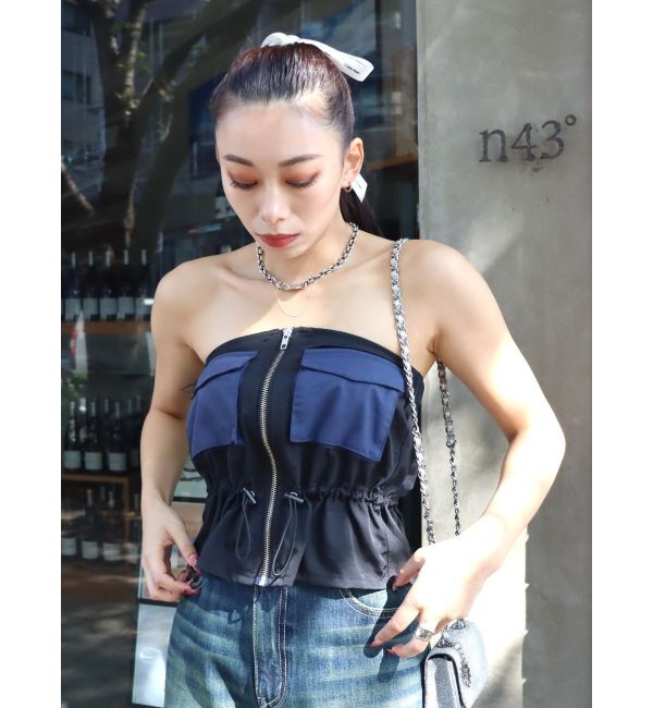 EVRIS「ミリタリーデザインベアビスチェ」|キャミソール|