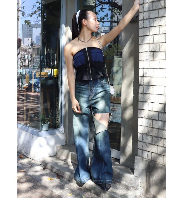 EVRIS「ミリタリーデザインベアビスチェ」|キャミソール|