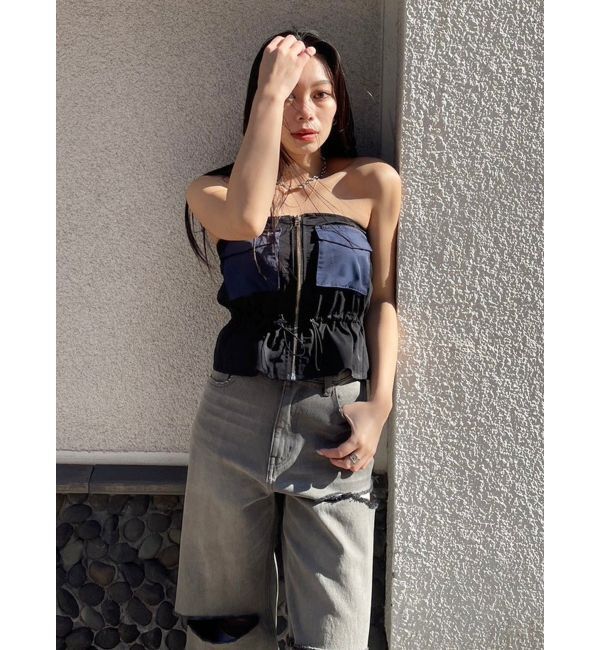 EVRIS「ミリタリーデザインベアビスチェ」|キャミソール|