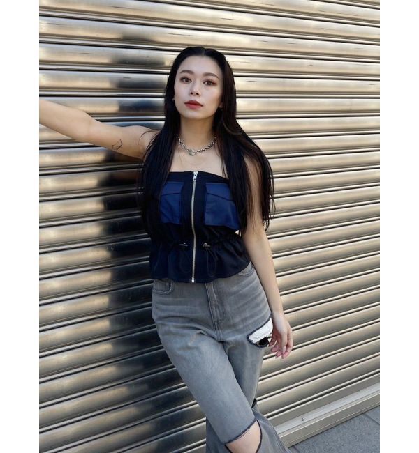 EVRIS「ミリタリーデザインベアビスチェ」|キャミソール|