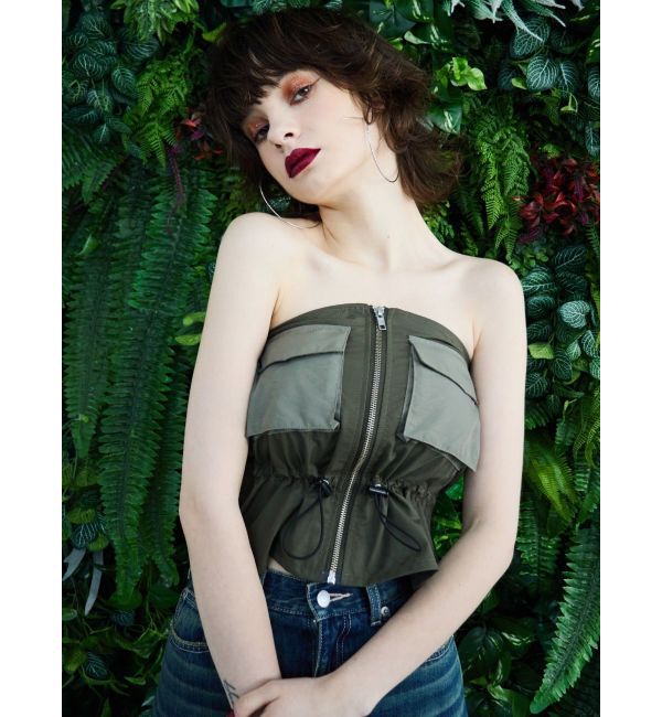 EVRIS「ミリタリーデザインベアビスチェ」|キャミソール|