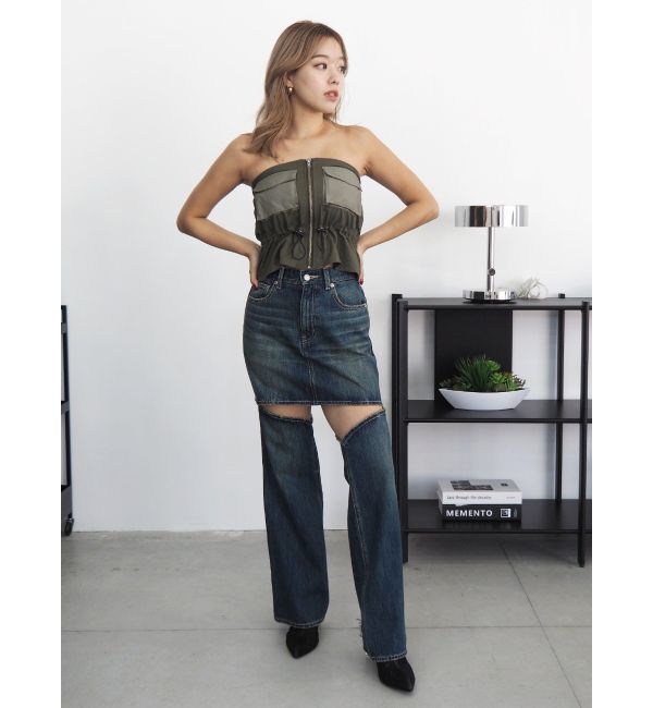 EVRIS「ミリタリーデザインベアビスチェ」|キャミソール|