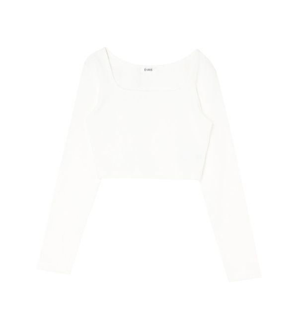 EVRIS「スクエアクロップドトップス」|Tシャツ・カットソー|