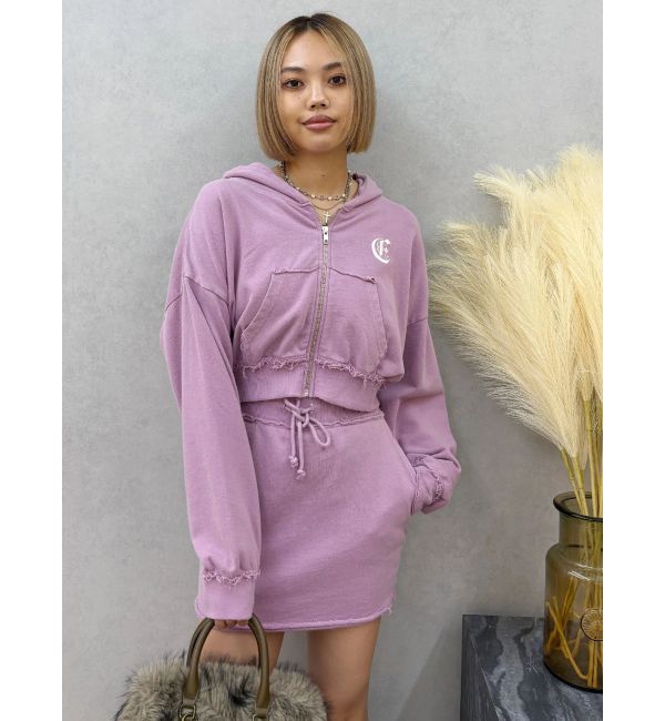 EVRIS「ワンポイントブリーチジップアップフーディ【セットアップ着用可能】」|パーカー|