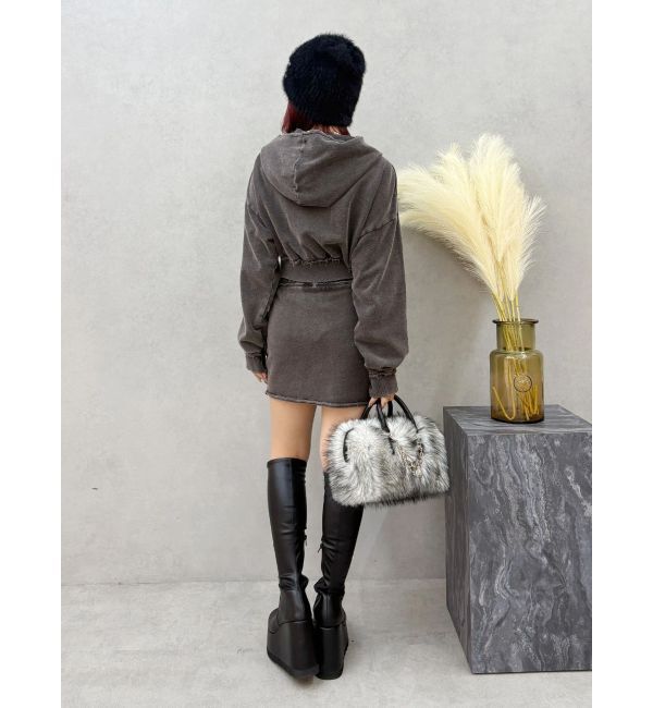 EVRIS「ワンポイントブリーチジップアップフーディ【セットアップ着用可能】」|パーカー|