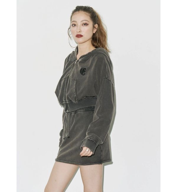 EVRIS「ワンポイントブリーチジップアップフーディ【セットアップ着用可能】」|パーカー|