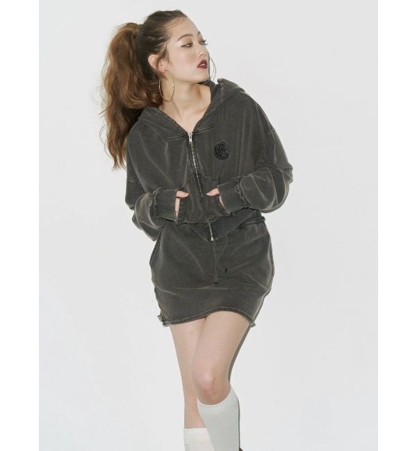 EVRIS「ワンポイントブリーチジップアップフーディ【セットアップ着用可能】」|パーカー|