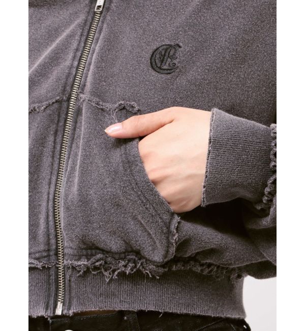 EVRIS「ワンポイントブリーチジップアップフーディ【セットアップ着用可能】」|パーカー|