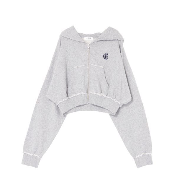 EVRIS「ワンポイントブリーチジップアップフーディ【セットアップ着用可能】」|パーカー|