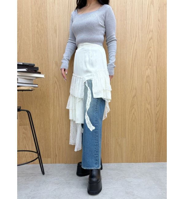 EVRIS「ラインストーンロゴニットトップス」|ニット・セーター|