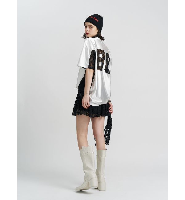 jouetie「アシメドレープフリルレースミニスカート」|スカート|