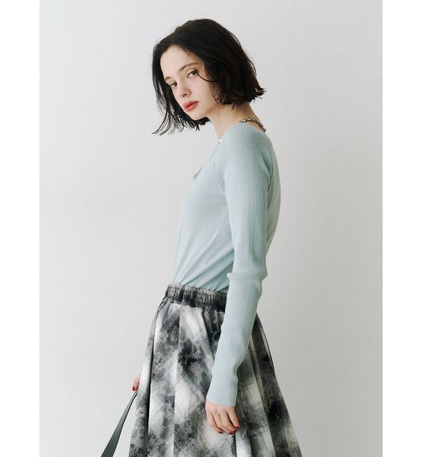 jouetie「オープンショルダーレイヤードニット」|ニット・セーター|