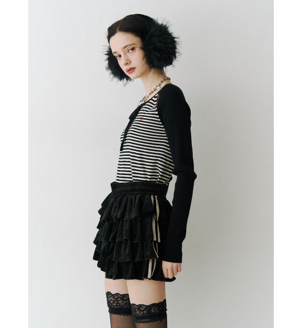 jouetie「オープンショルダーレイヤードニット」|ニット・セーター|