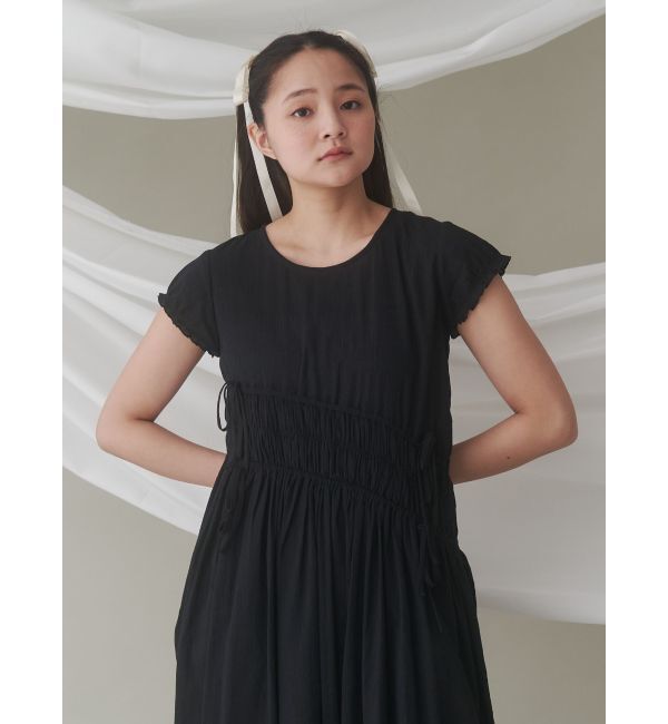 merry jenny「ギャザーギャザーパフロングワンピース」|ワンピース|