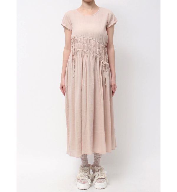 merry jenny「ギャザーギャザーパフロングワンピース」|ワンピース|