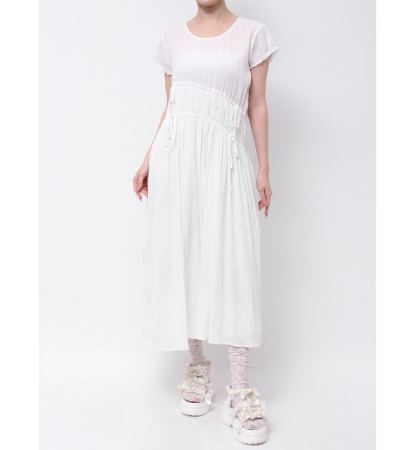 merry jenny「ギャザーギャザーパフロングワンピース」|ワンピース|