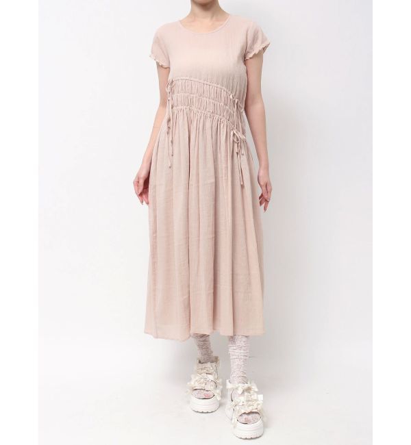 merry jenny「ギャザーギャザーパフロングワンピース」|ワンピース|