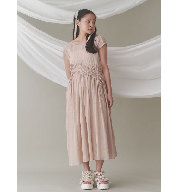 merry jenny「ギャザーギャザーパフロングワンピース」|ワンピース|
