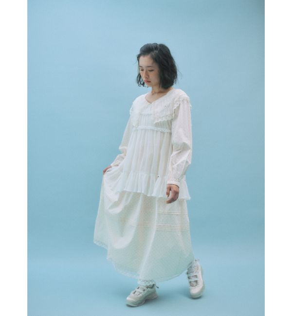 merry jenny「airy lace collarワンピース」|ワンピース|