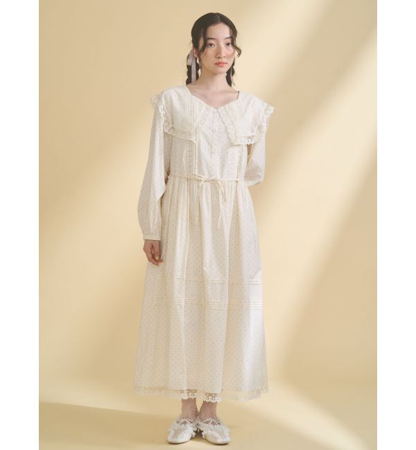 merry jenny「airy lace collarワンピース」|ワンピース|