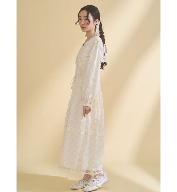 merry jenny「airy lace collarワンピース」|ワンピース|