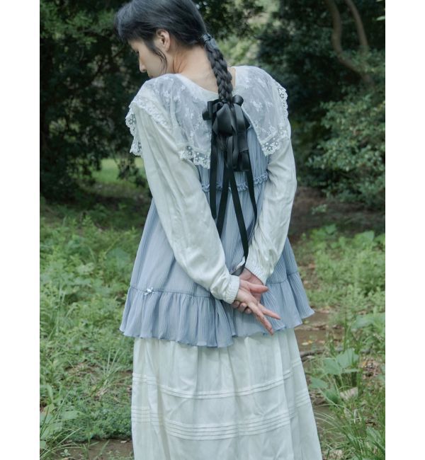 merry jenny「airy lace collarワンピース」|ワンピース|