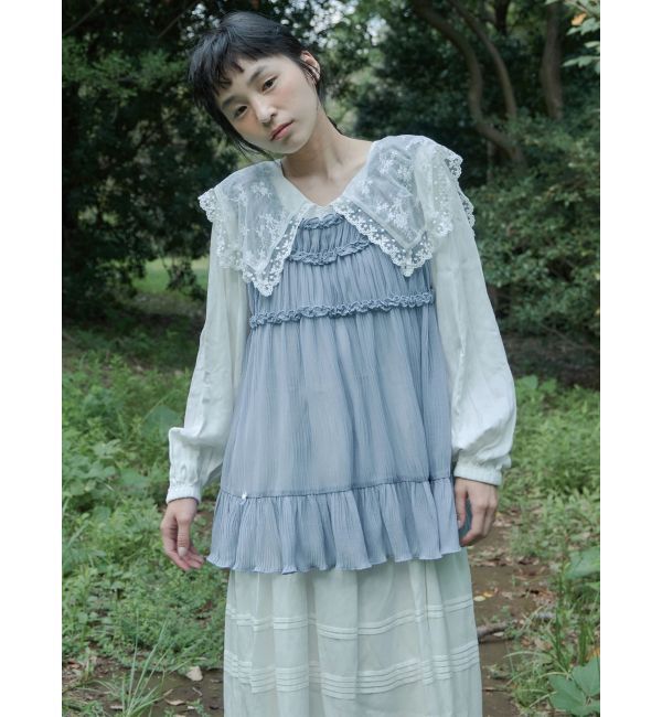 merry jenny「airy lace collarワンピース」|ワンピース|
