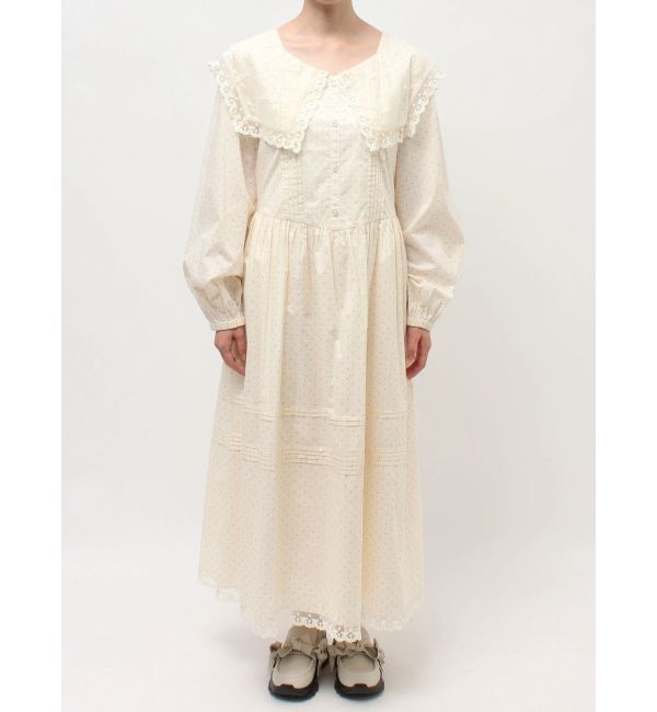 merry jenny「airy lace collarワンピース」|ワンピース|